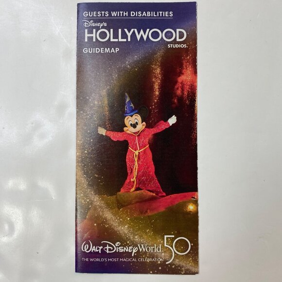 Disneys Hollywood Studios Set of 2 Guidemaps 50th Anniversary Sorcerer Mickey - Picture 7 of 11